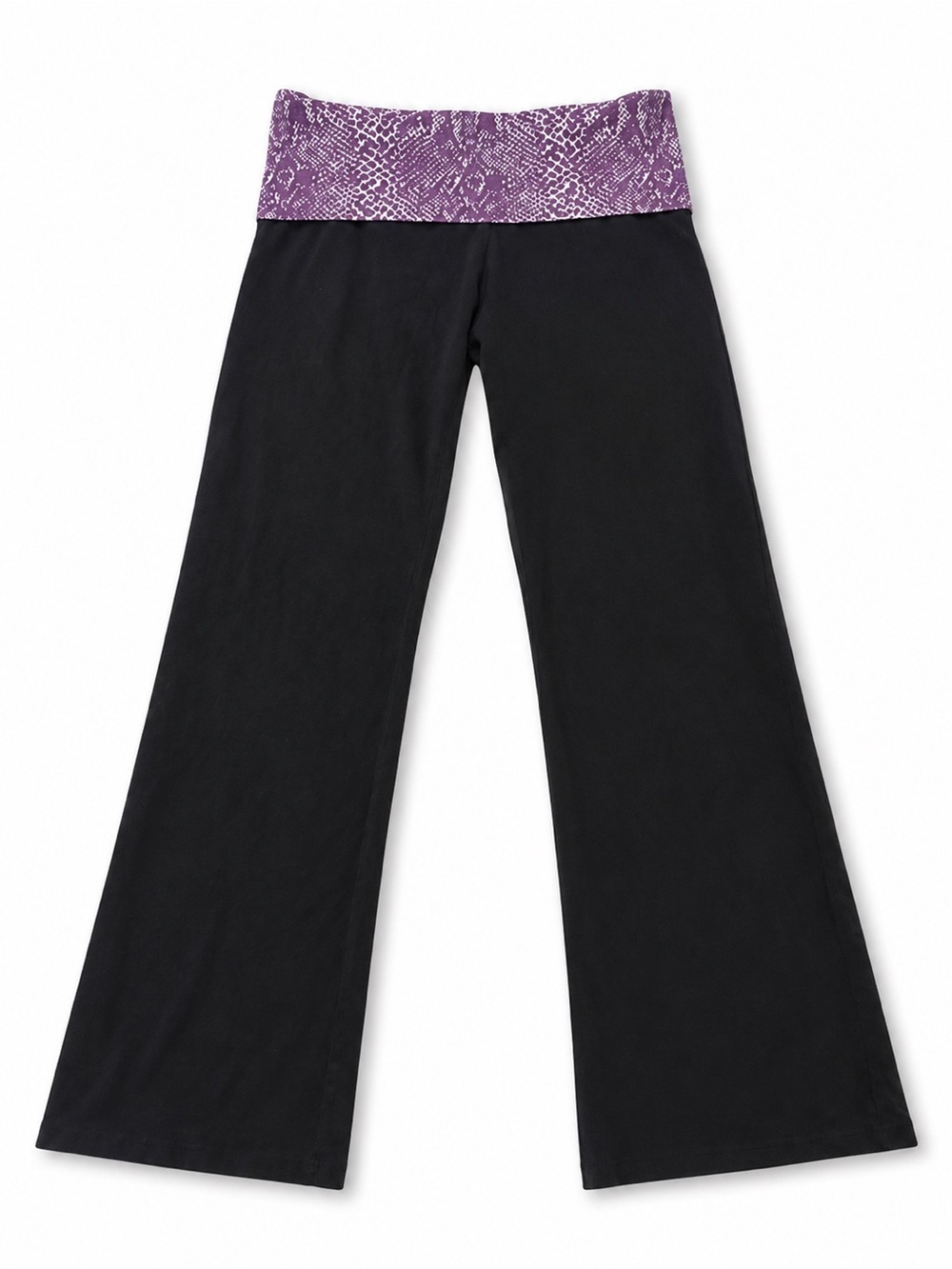Y2K Victoria’s Secret PINK Yoga Pants S Black Flare Rhinestone Foldover
